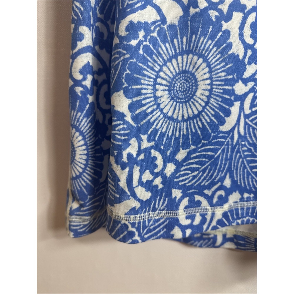 Lululemon Scoop Neck Tank Women's 4 Blue & White Floral Pattern‎ - Picture 6 of 10